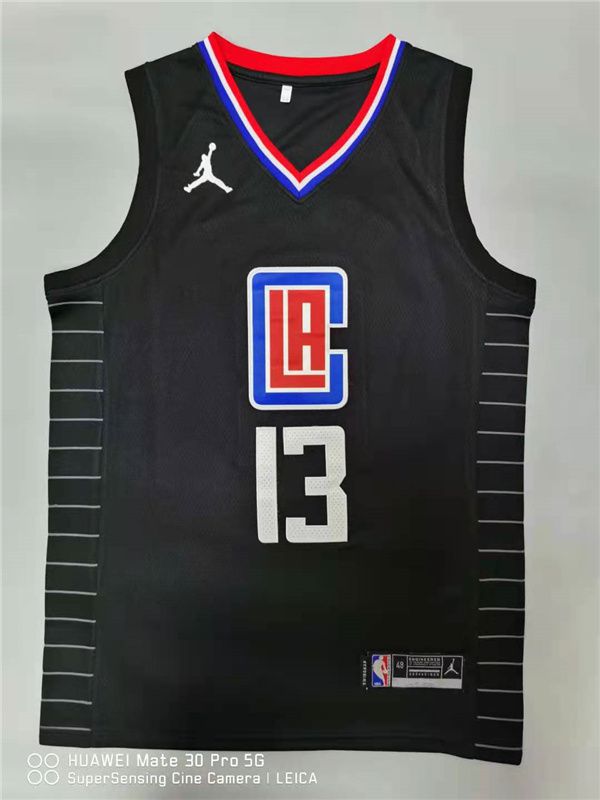 Cheap Men Los Angeles Clippers 13 George Black 2021 Game NBA Jersey